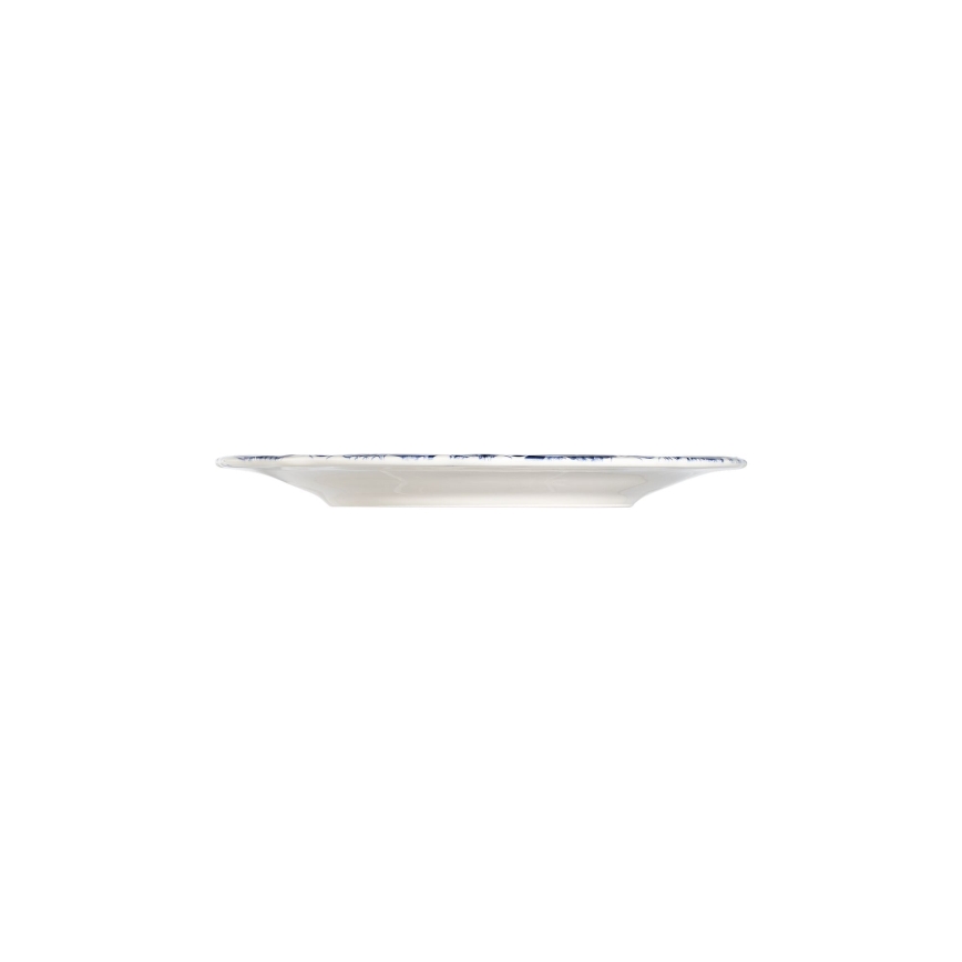 24 darabos étkészlet, fehér/kék, porcelán
