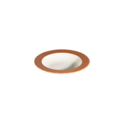 24 darabos étkészlet fehér/narancssárga/porcelán