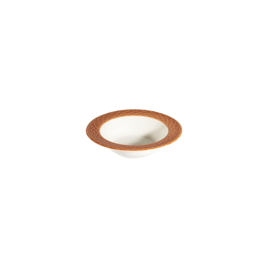 24 darabos étkészlet fehér/narancssárga/porcelán