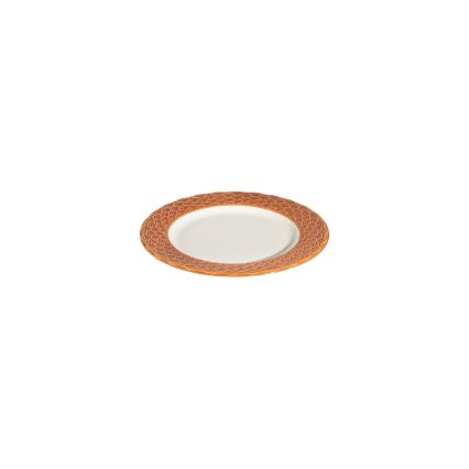 24 darabos étkészlet fehér/narancssárga/porcelán