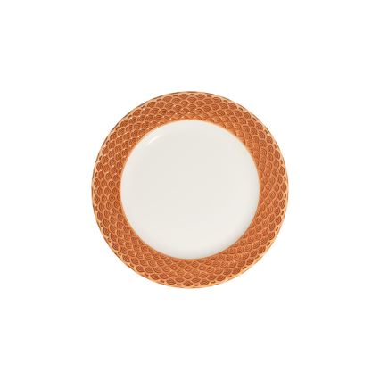 24 darabos étkészlet fehér/narancssárga/porcelán