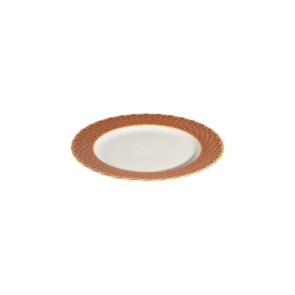 24 darabos étkészlet fehér/narancssárga/porcelán