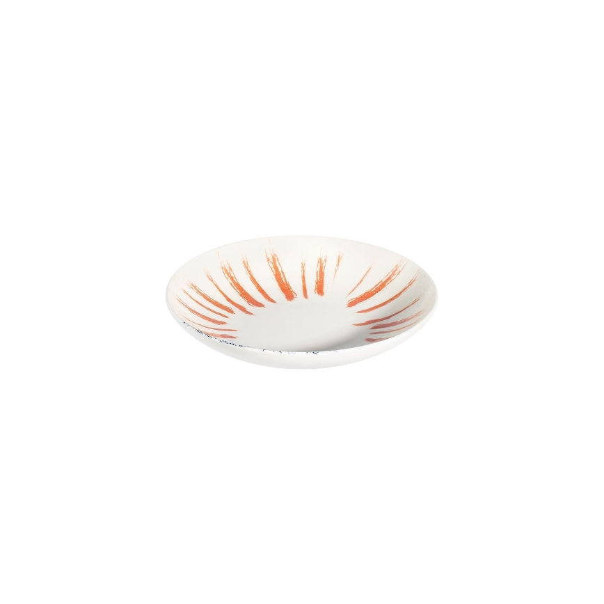 24 darabos étkészlet fehér/piros/kék /porcelán