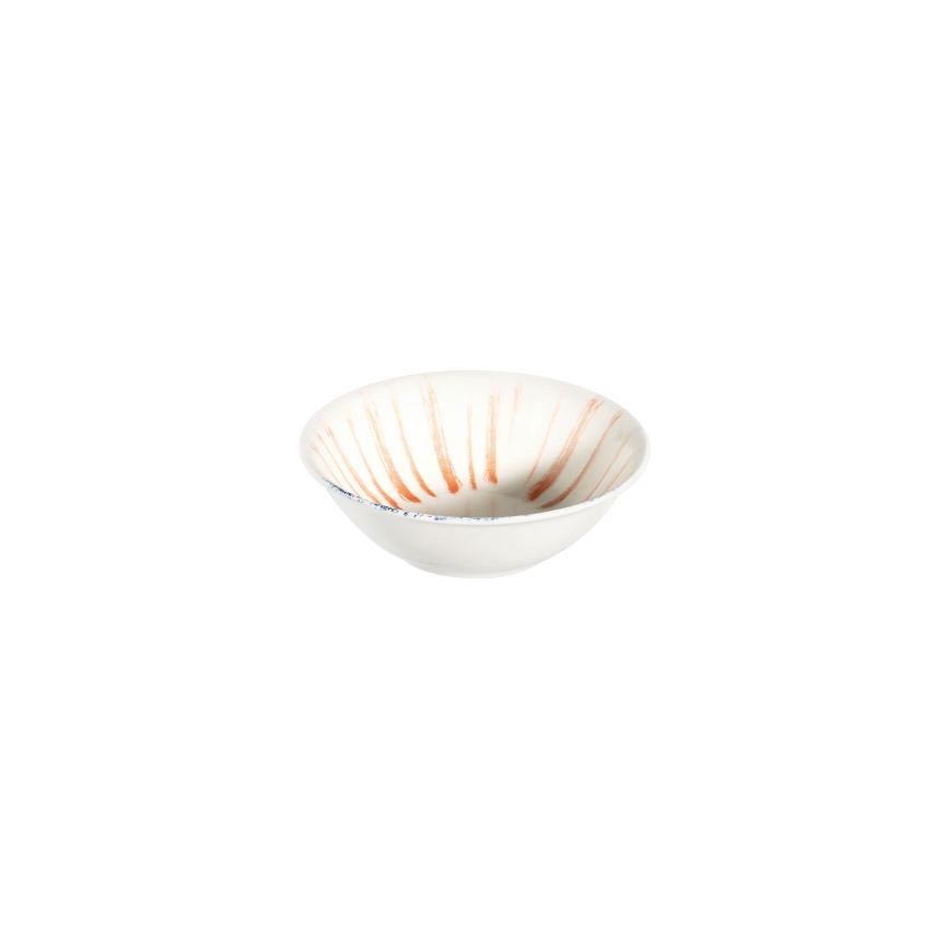 24 darabos étkészlet fehér/piros/kék /porcelán