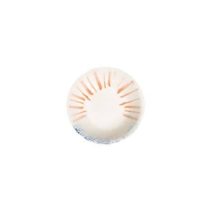 24 darabos étkészlet fehér/piros/kék /porcelán