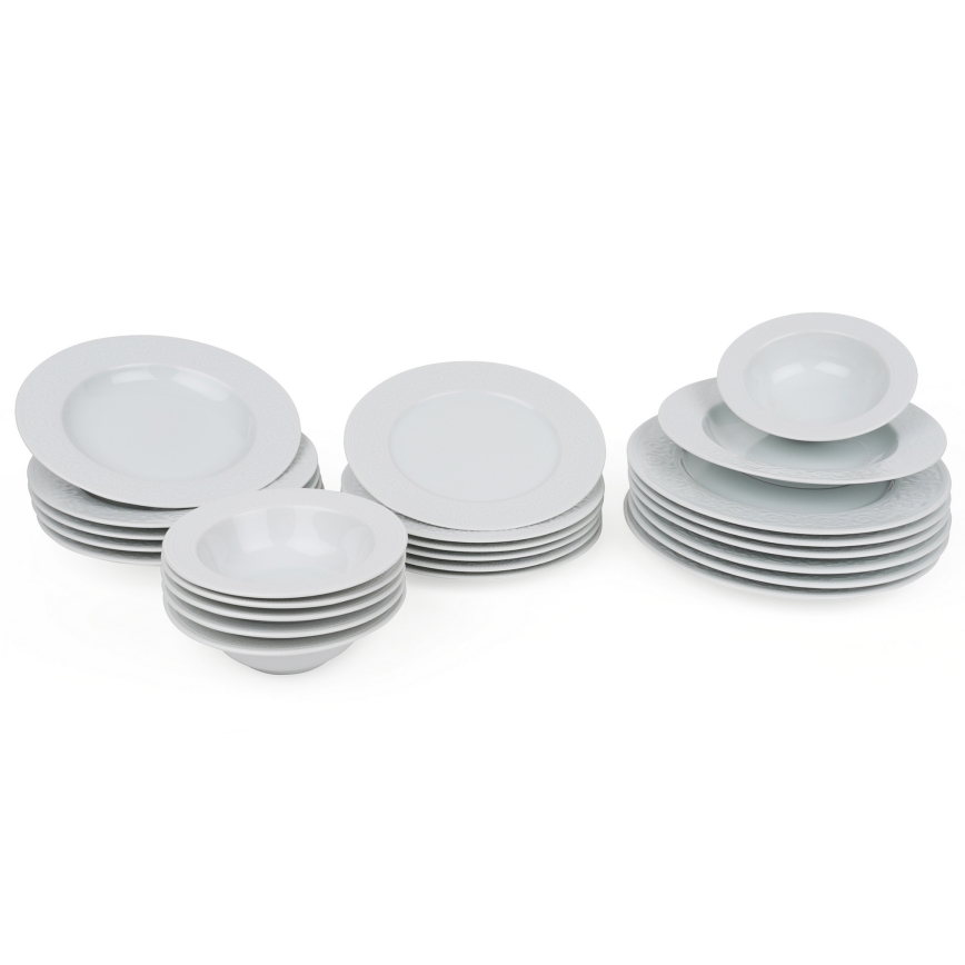 24 darabos étkészlet fehér/porcelán