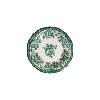 24 darabos étkészlet, fehér/zöld, porcelán