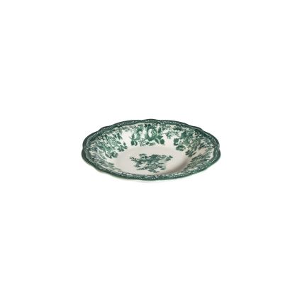 24 darabos étkészlet, fehér/zöld, porcelán