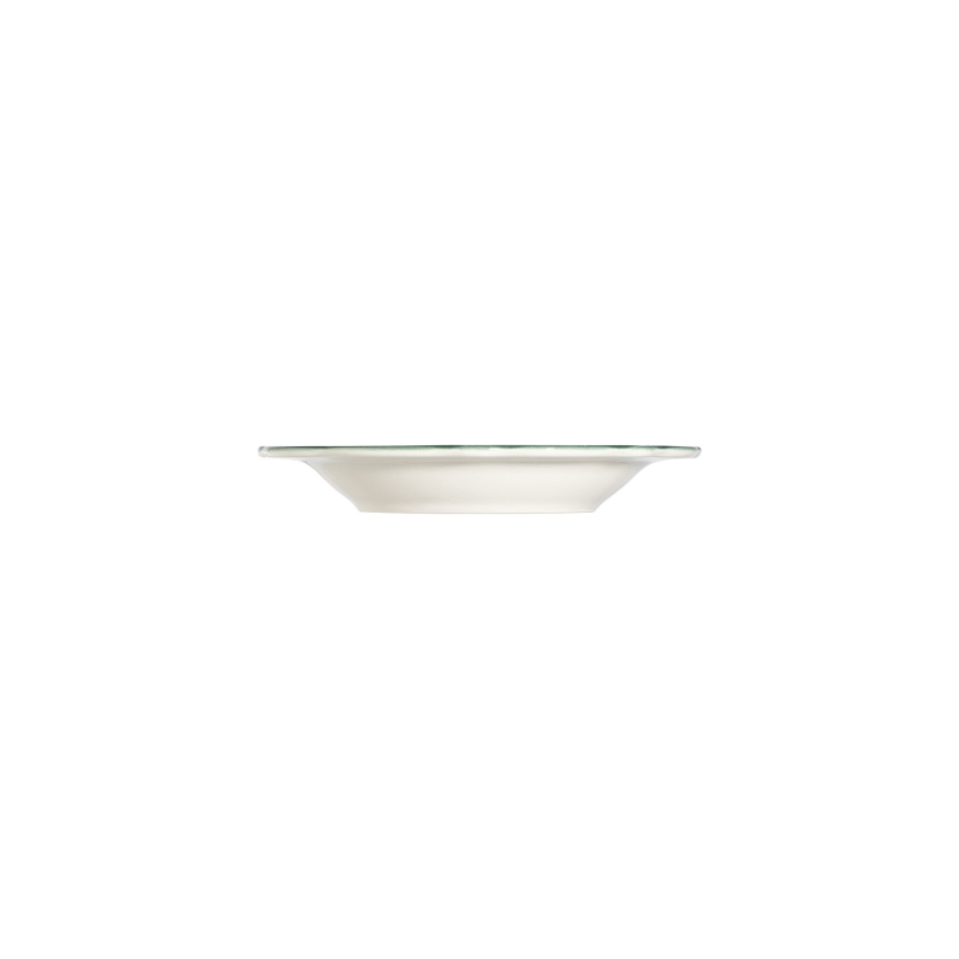 24 darabos étkészlet, fehér/zöld, porcelán