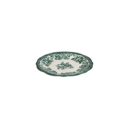 24 darabos étkészlet, fehér/zöld, porcelán