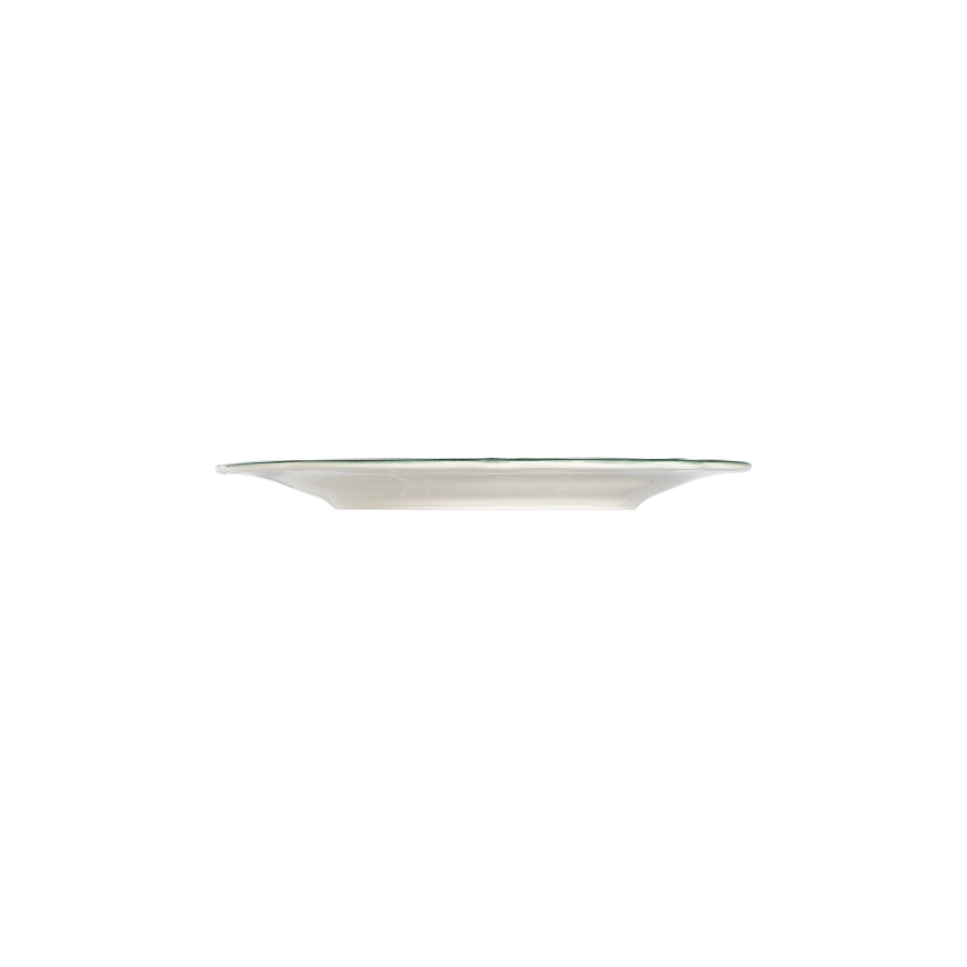 24 darabos étkészlet, fehér/zöld, porcelán