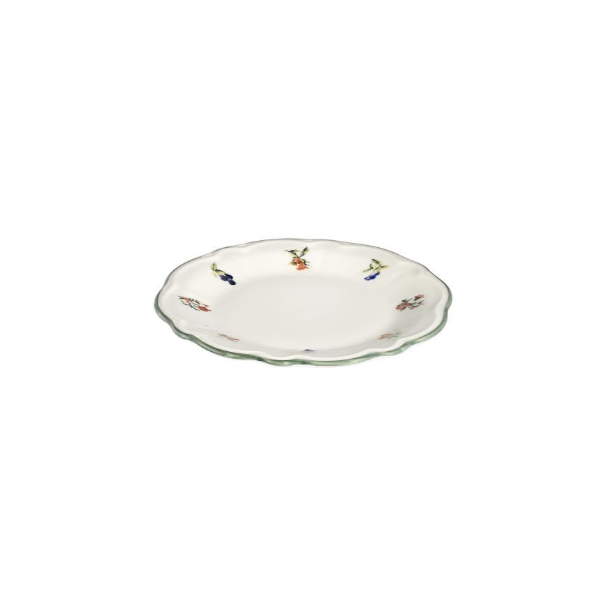 24 darabos étkészlet fehér/zöld/porcelán