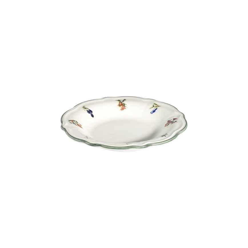 24 darabos étkészlet fehér/zöld/porcelán