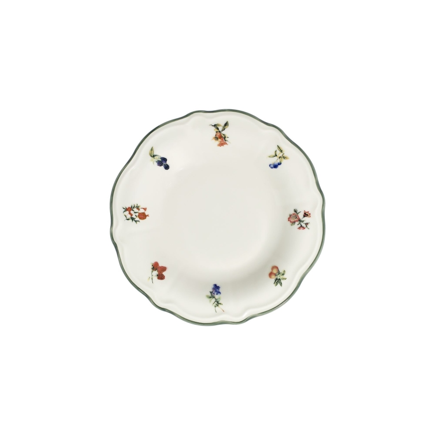24 darabos étkészlet fehér/zöld/porcelán