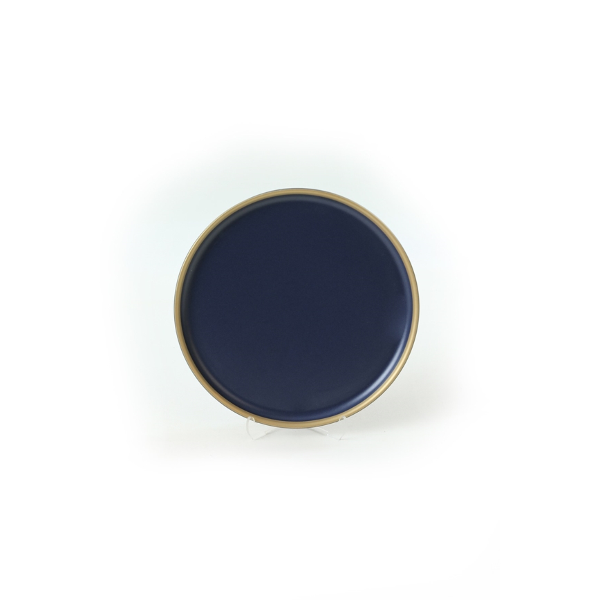 24 darabos étkészlet kék/arany/kerámia