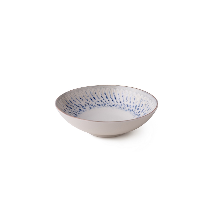 24 darabos étkészlet, kék/bézs, porcelán