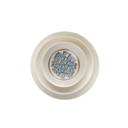 24 darabos étkészlet kék/bézs/porcelán