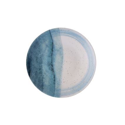24 darabos étkészlet kék/krémszínű/porcelán