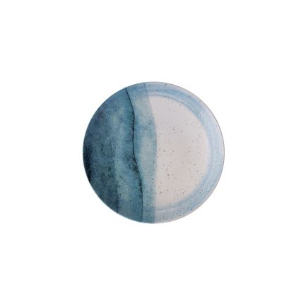 24 darabos étkészlet kék/krémszínű/porcelán
