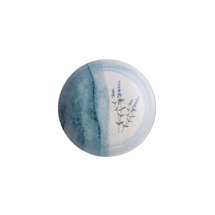 24 darabos étkészlet kék/krémszínű/porcelán
