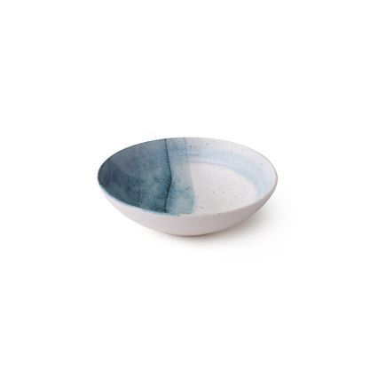 24 darabos étkészlet kék/krémszínű/porcelán