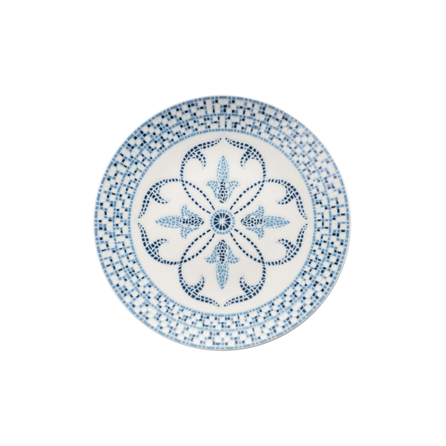 24 darabos étkészlet, kék, porcelán