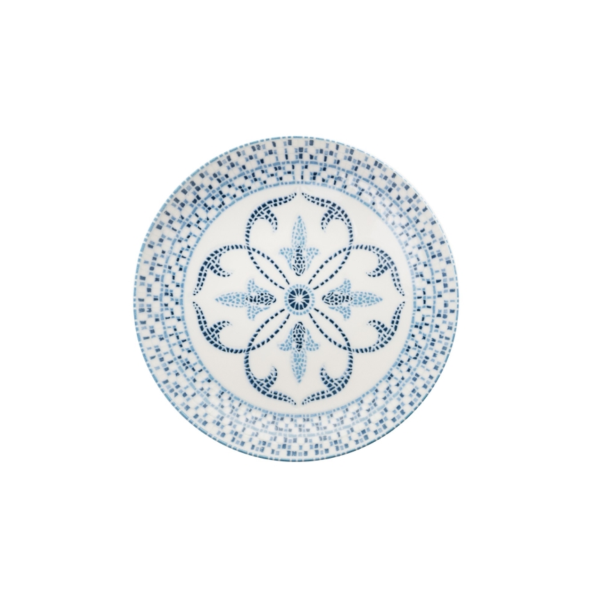 24 darabos étkészlet, kék, porcelán