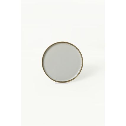 24 darabos étkészlet krémszínű/barna/kerámia