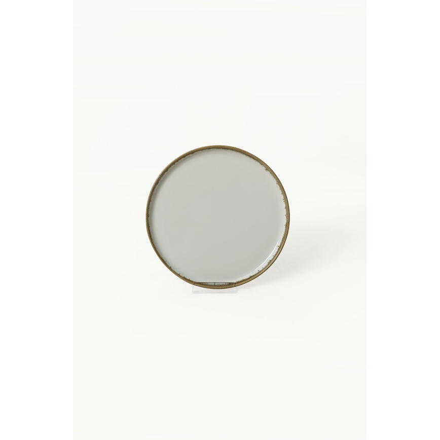 24 darabos étkészlet krémszínű/barna/kerámia