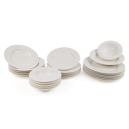24 darabos fehér porcelán étkészlet