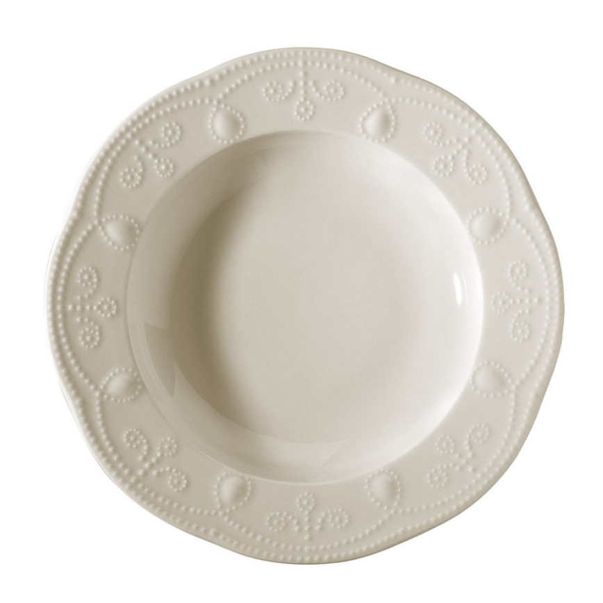 24 darabos fehér porcelán étkészlet