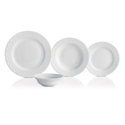 24 darabos fehér/porcelán étkészlet