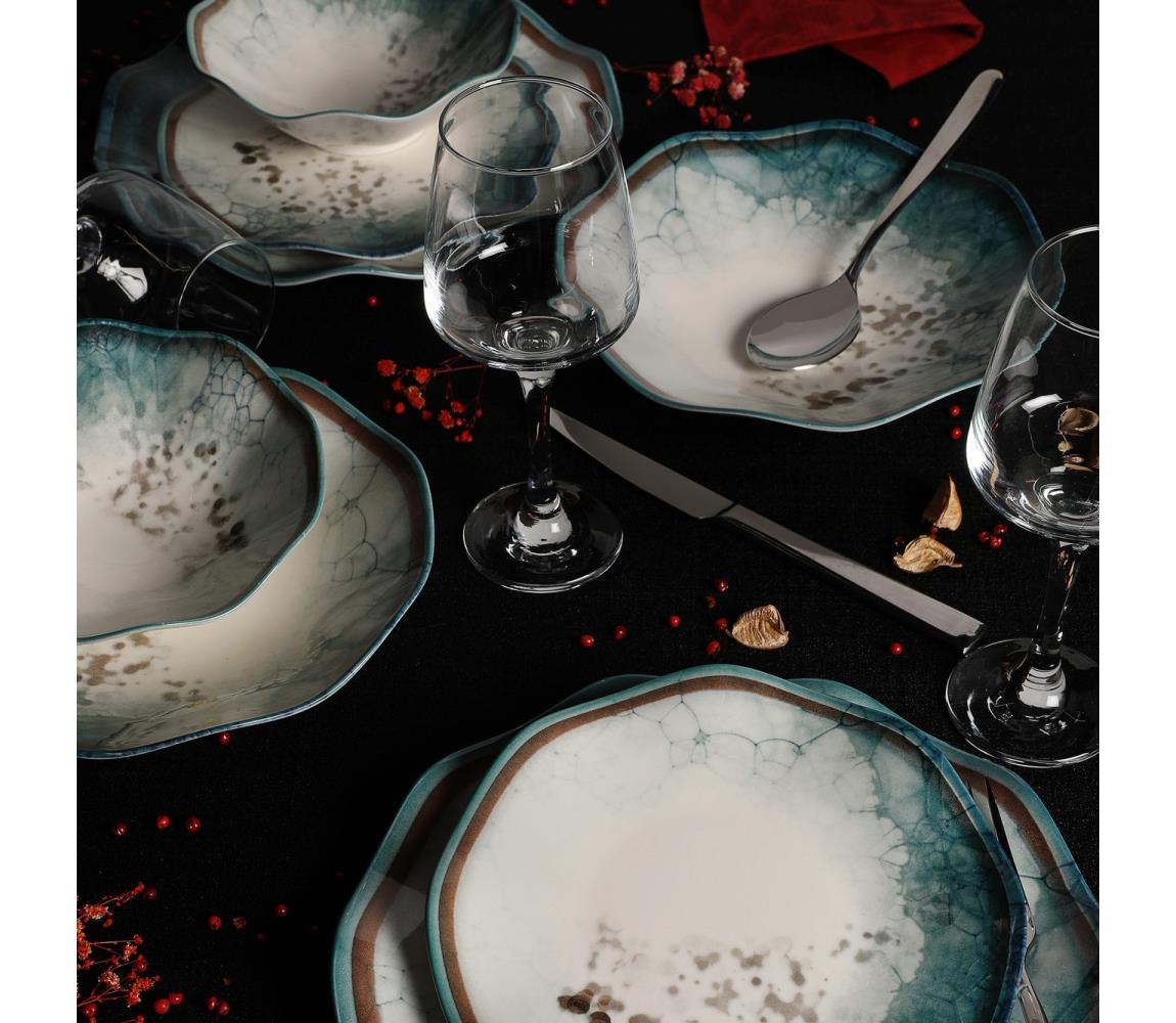 24 darabos kék porcelán étkészlet 387GRP1121