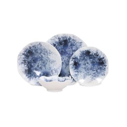 24 darabos kék porcelán étkészlet