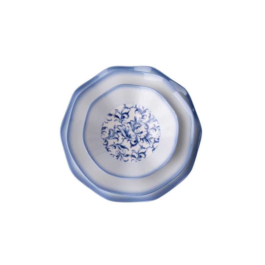 24 darabos kék porcelán étkészlet