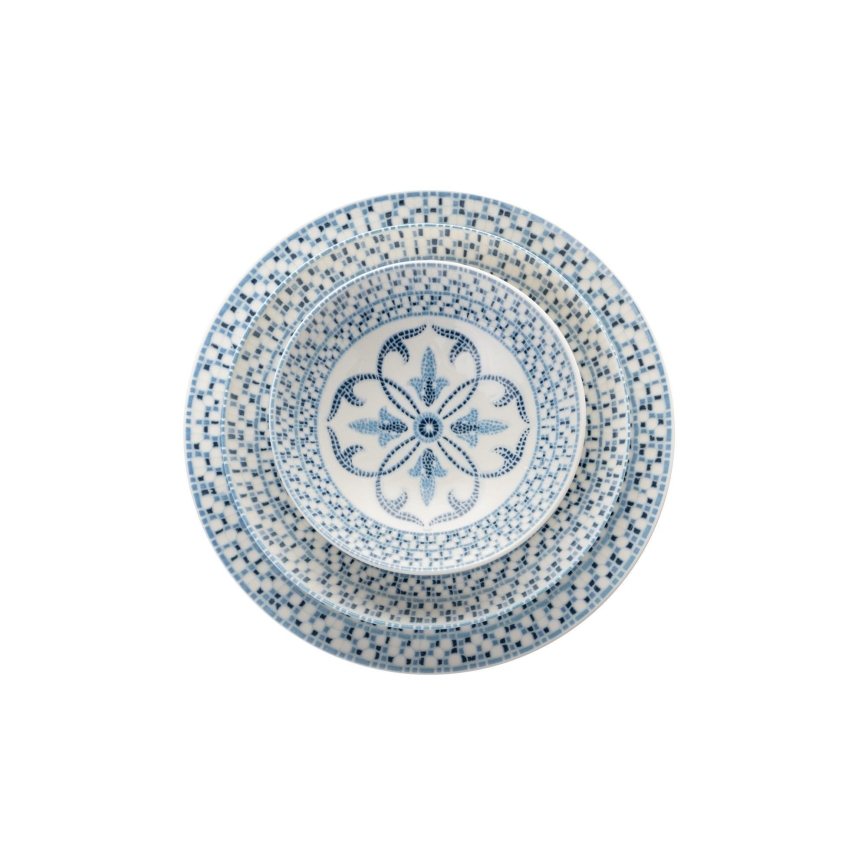 24 darabos kék porcelán étkészlet