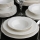 24 darabos krémszínű/porcelán étkészlet