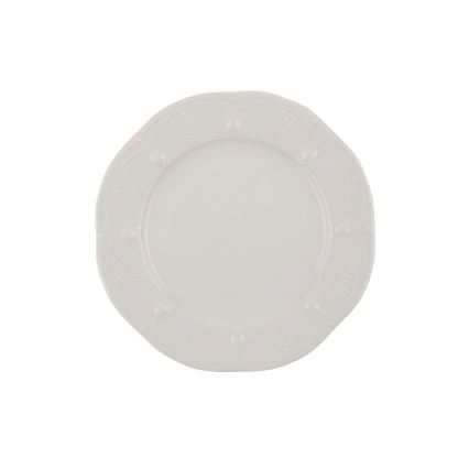 24 darabos krémszínű porcelán étkészlet