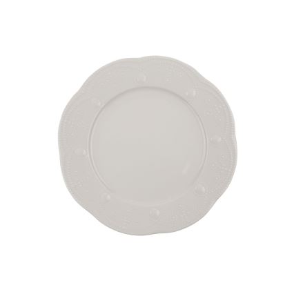 24 darabos krémszínű porcelán étkészlet