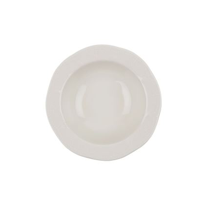24 darabos krémszínű porcelán étkészlet