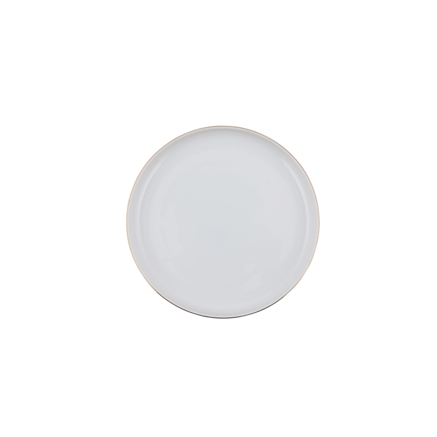 24 darabos porcelán étkészlet, fehér/arany