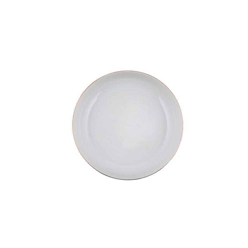 24 darabos porcelán étkészlet, fehér/arany