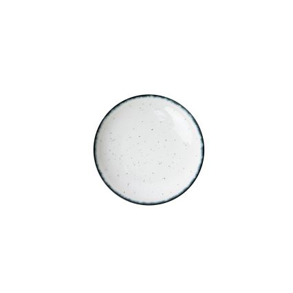 24 darabos porcelán étkészlet, fehér/fekete