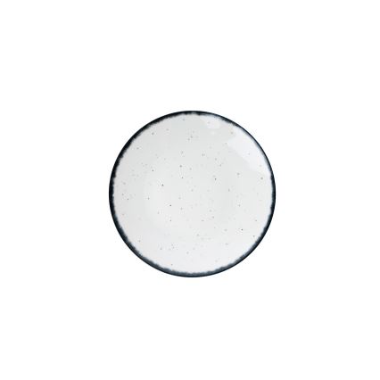 24 darabos porcelán étkészlet, fehér/fekete