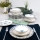 24 darabos porcelán étkészlet, fehér/kék