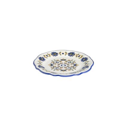 24 darabos porcelán étkészlet – fehér/kék/sárga