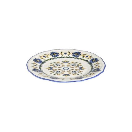 24 darabos porcelán étkészlet – fehér/kék/sárga