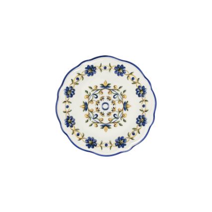 24 darabos porcelán étkészlet – fehér/kék/sárga
