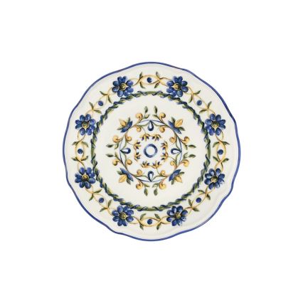 24 darabos porcelán étkészlet – fehér/kék/sárga