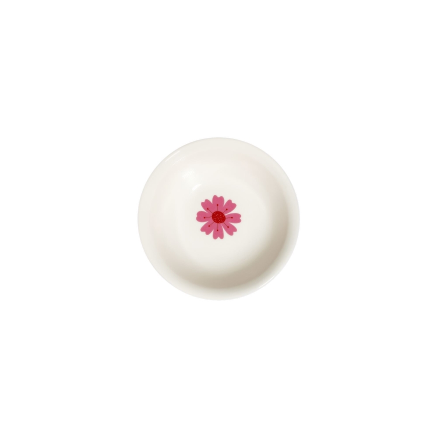 24 darabos porcelán étkészlet, fehér/piros/zöld